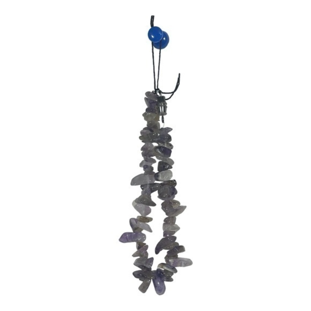 Handmade Genuine Amethyst Bead Chip Bracelet 8"